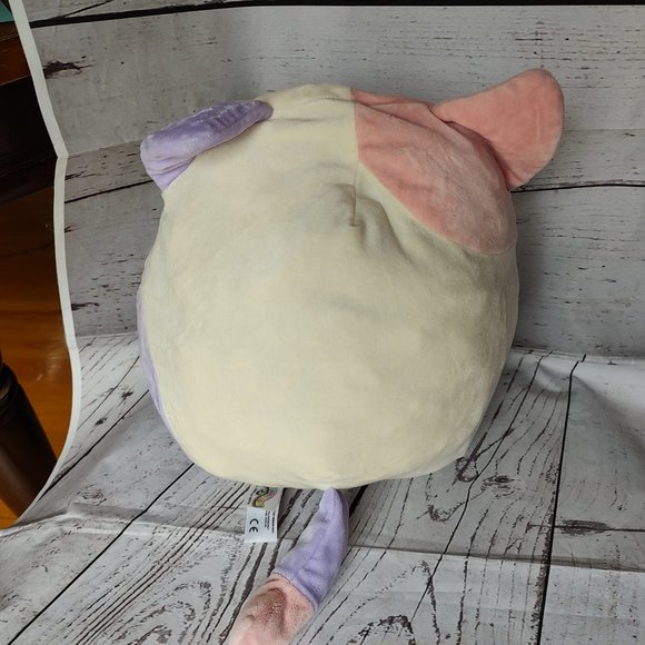 Squishmallow 13 Inch Carlota Calico Cat Plush White with Purple and Pink - Picture 4 of 7